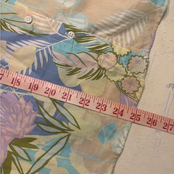 Talbots Cotton Long Sleeve Pastel Tropical Floral Button Up Shirt Size Small SP - Picture 4 of 6